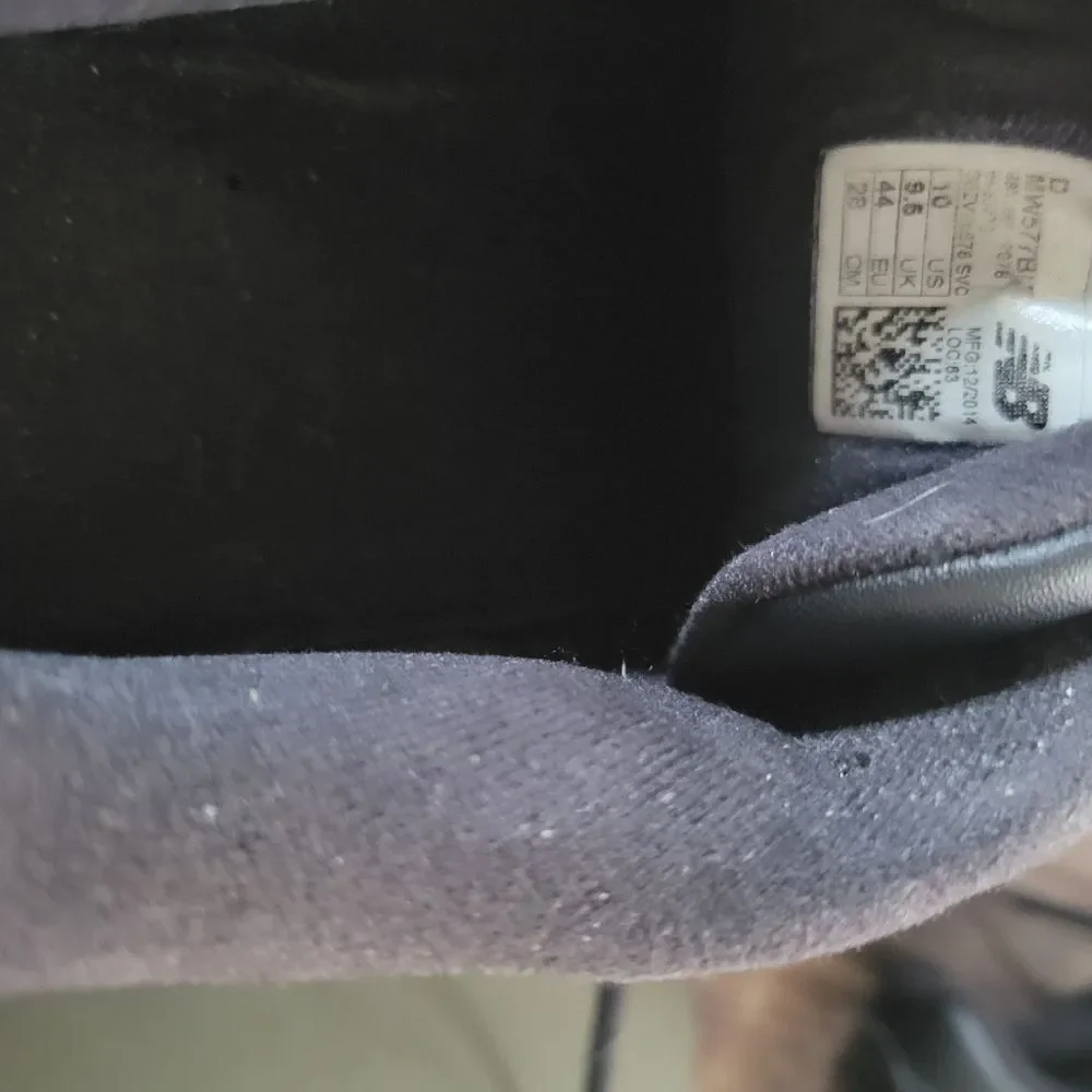New Balance 577 Black Leather Walking Shoes
